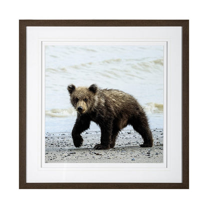 Mercana - Curious Cub by Wink Gaines a Hand Embellished Textured Framed Art Photograph Matted under Glass - 13403 view 1