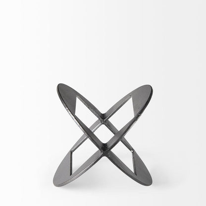 Mercana - Cusco 6.0 L x 6.0 W x 6.0 H Black Iron Small Gunmetal Geometric Decorative Object - 69251_CLOSEOUT view 2