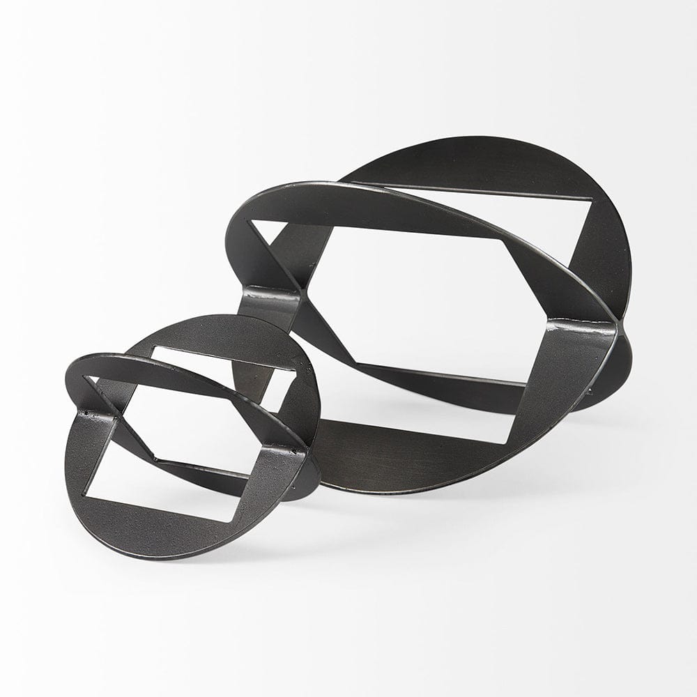 Mercana - Cusco 7.0L x 7.0W x 10.0H Black Iron Large Geometric Decorative Object - 69252 view 9
