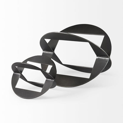 Mercana - Cusco 7.0L x 7.0W x 10.0H Black Iron Large Geometric Decorative Object - 69252 view 9
