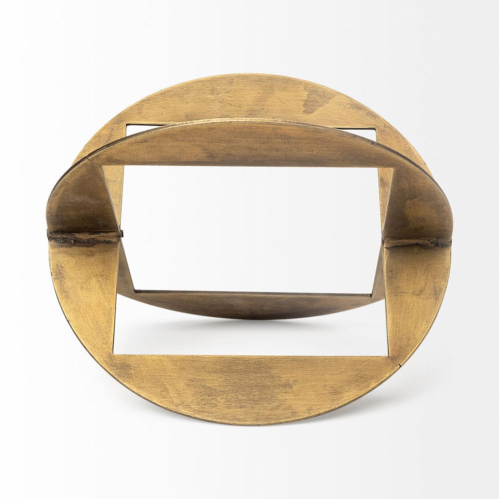 Mercana - Cusco II Large 9L x 9W Gold Geometric Decorative Object - 68664_CLOSEOUT view 4