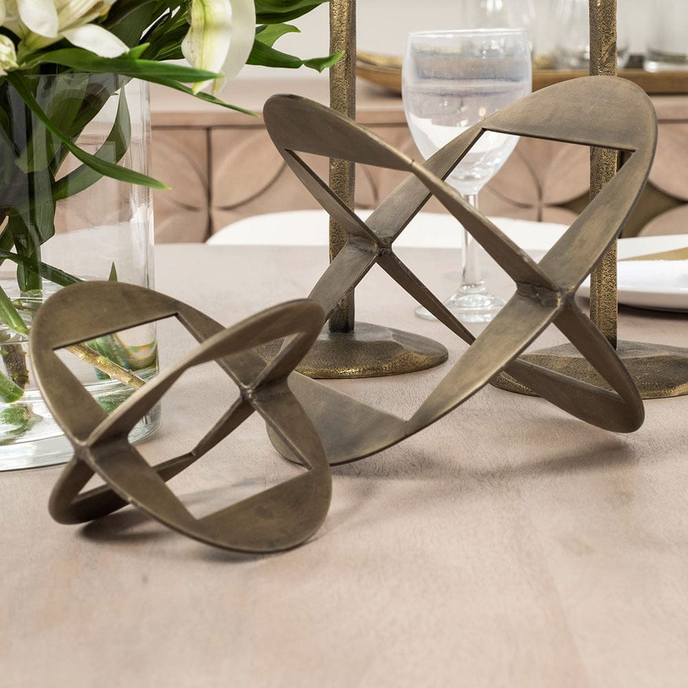 Mercana - Cusco II Large 9L x 9W Gold Geometric Decorative Object - 68664_CLOSEOUT view 9