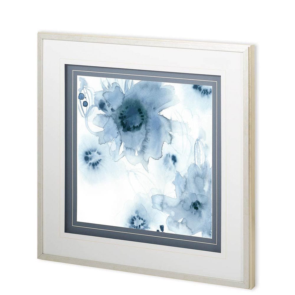 Mercana - Custom Aquatic Indigo I by June Erica Vess Hand Embellished Framed Art Print Matted under Glass - 11271 view 1