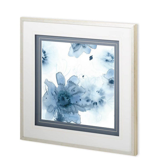 Mercana - Custom Aquatic Indigo II by June Erica Vess Hand Embellished Framed Art Print Matted under Glass - 11272 view 1