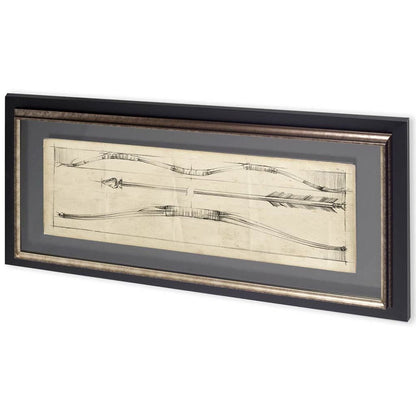 Mercana - Custom Arrow Schematic II MC by Ethan Harper Hand Embellished Framed Art Print Matted under Glass - 10302 view 1