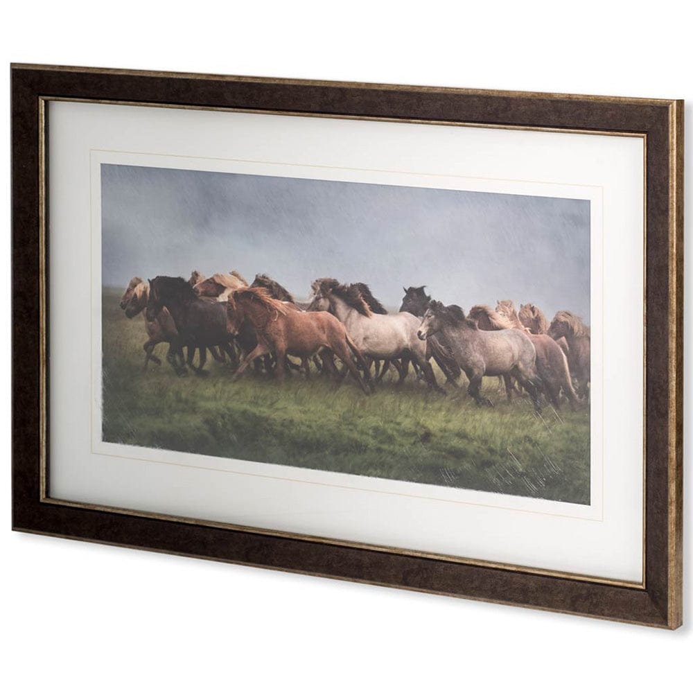 Mercana - Custom Icelandic Horses XIII MC by PH Burchett Hand Embellished Framed Art Print Matted under Glas - 10289 view 1