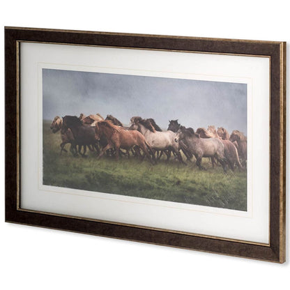 Mercana - Custom Icelandic Horses XIII MC by PH Burchett Hand Embellished Framed Art Print Matted under Glas - 10289 view 1