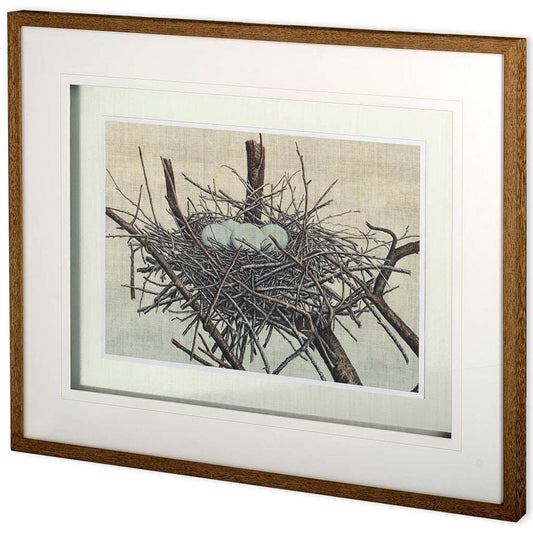 Mercana - Custom Nesting IV MC by John Butler Hand Embellished Textured Framed Art Print Matted under Glass - 10780 view 1