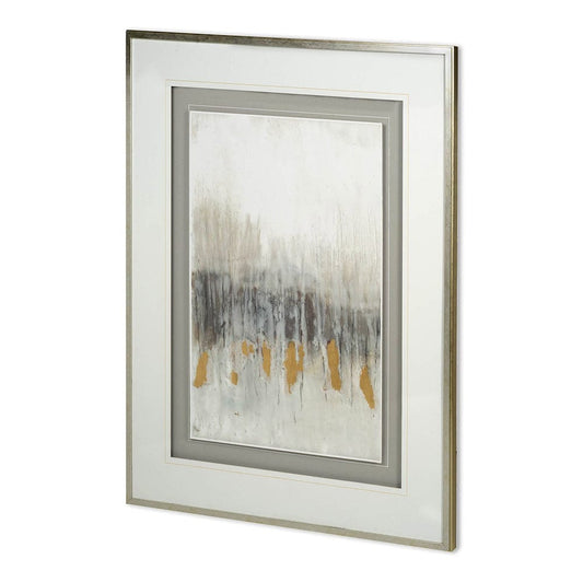 Mercana - Custom Neutral Wave I by Jennifer Goldberger a Hand Embellished Textured Framed Art Print - 11946 view 1