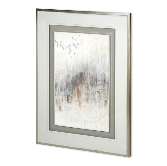 Mercana - Custom Neutral Wave II by Jennifer Goldberger a Hand Embellished Textured Framed Art Print - 11945 view 1