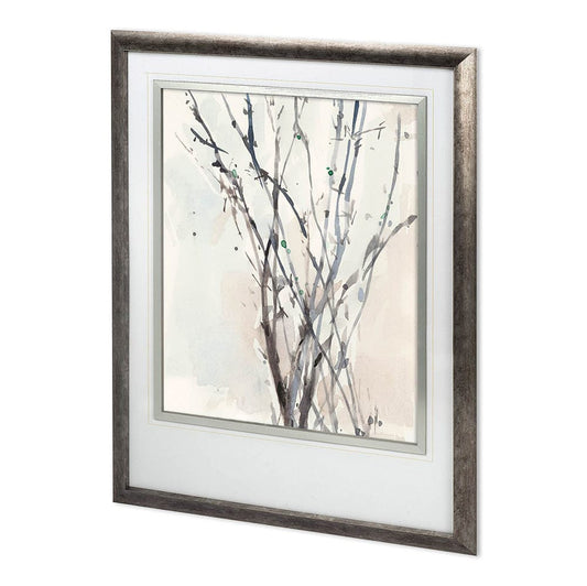 Mercana - Custom Watercolor Branches II by Samuel Dixon Hand Embellished Framed Art Print Matted under Glass - 11911 view 1