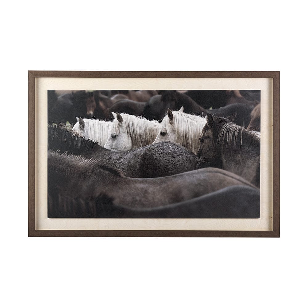 Mercana - Custom White Horses MC by PH Burchett a Hand Embelished Textured Framed Art Decograph - 10466 view 1