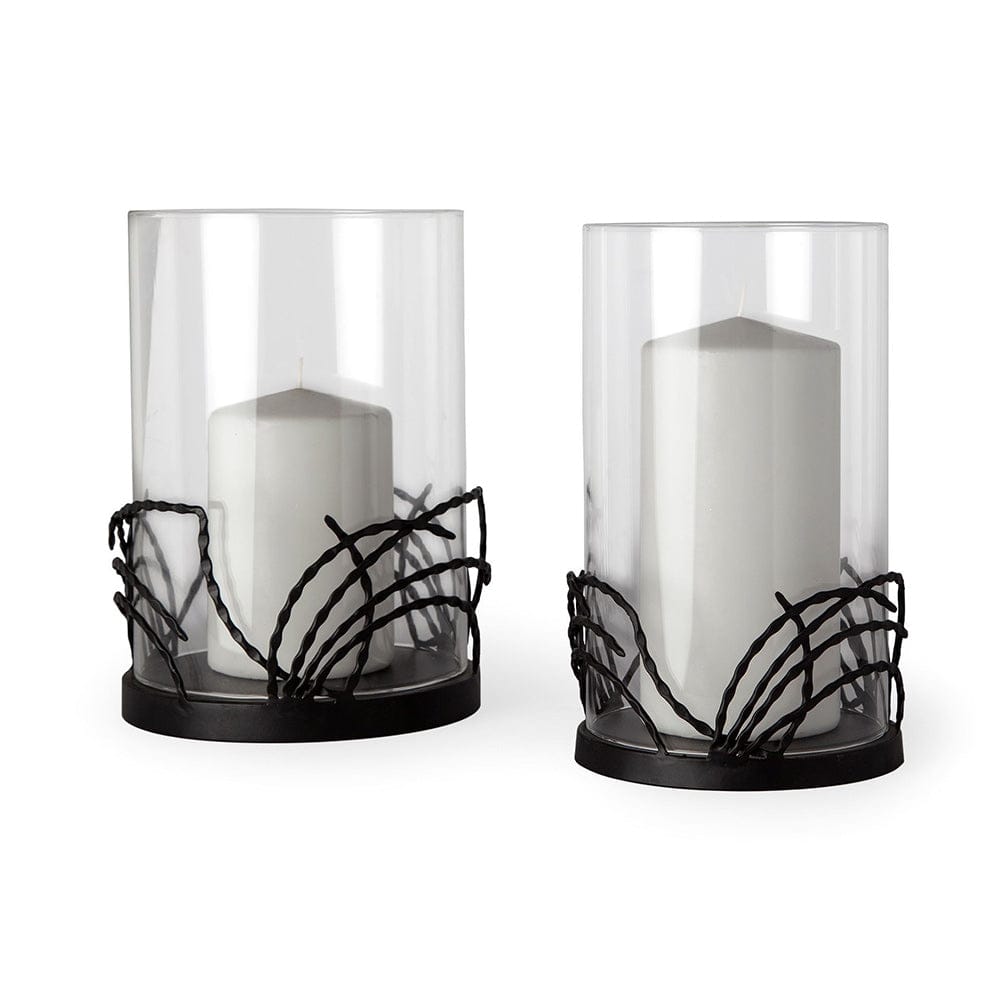 Mercana - Cutlass I Set of Two Black Metal Base Table Candle Holders - 67872_CLOSEOUT view 1