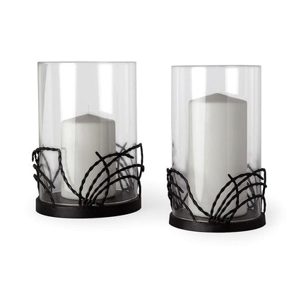 Mercana - Cutlass I Set of Two Black Metal Base Table Candle Holders - 67872_CLOSEOUT view 1