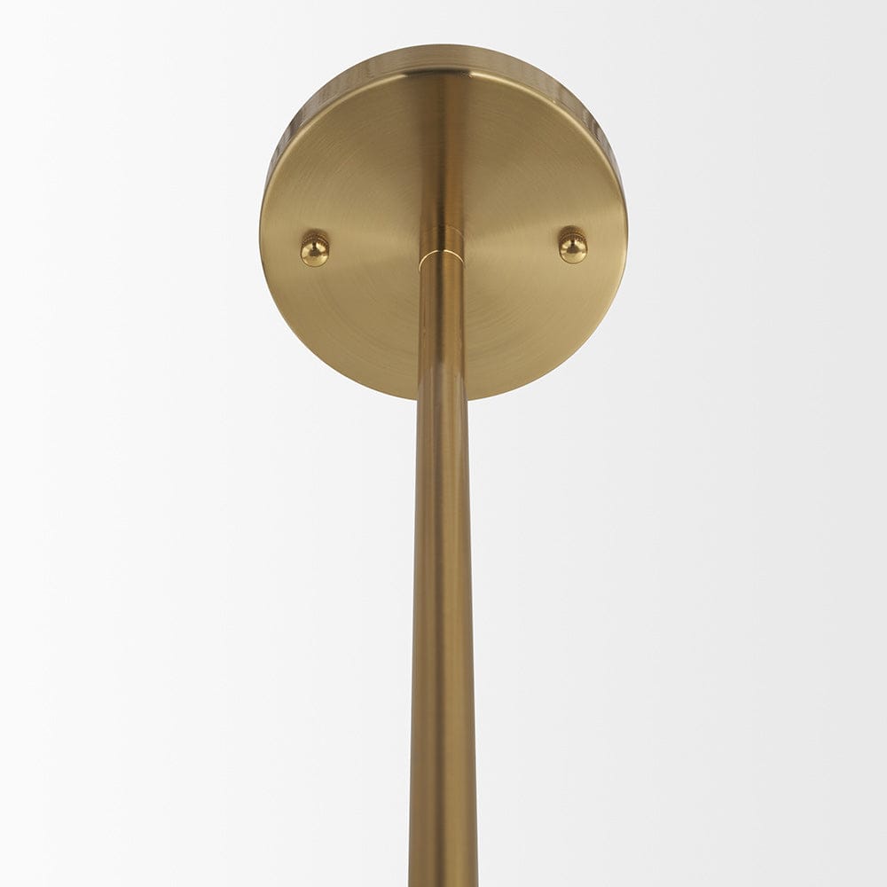 Mercana - Cybill Brushed Brass w/ White Metal Shade 1-Light Wall Pendant - 70467 view 6