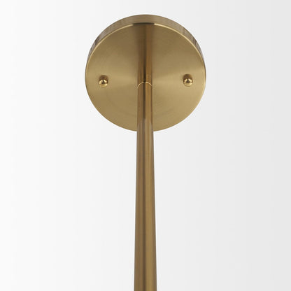 Mercana - Cybill Brushed Brass w/ White Metal Shade 1-Light Wall Pendant - 70467 view 6