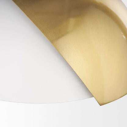 Mercana - Cybill Brushed Brass w/ White Metal Shade 1-Light Wall Pendant - 70467 view 8