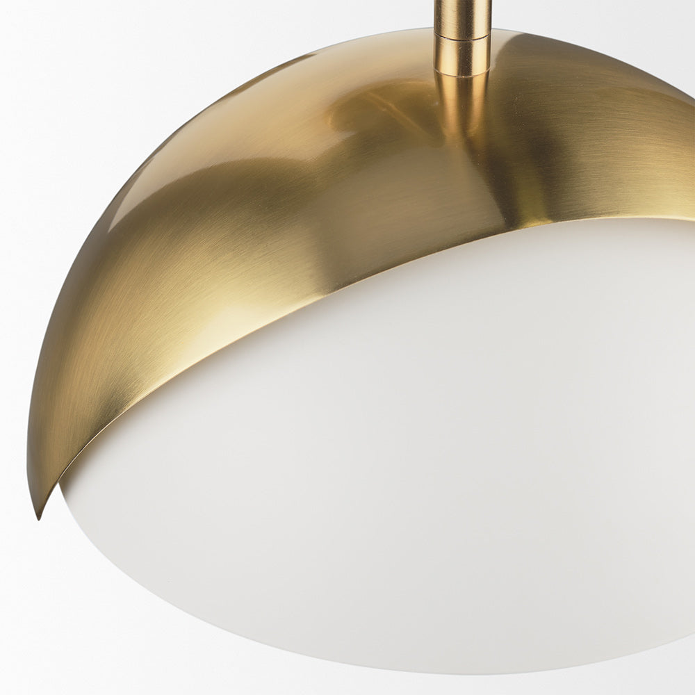 Mercana - Cybill Brushed Brass w/ White Metal Shade 1-Light Wall Sconce - 70468_CLOSEOUT view 6
