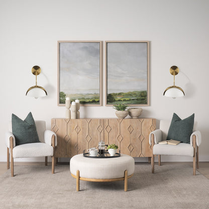 Mercana - Cybill Brushed Brass w/ White Metal Shade 1-Light Wall Sconce - 70468_CLOSEOUT view 8