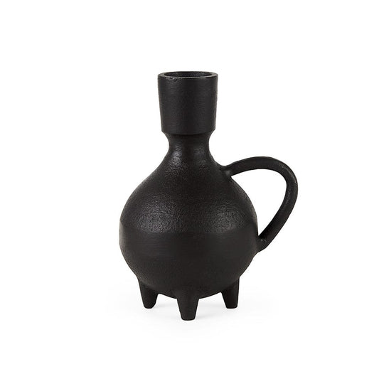 Mercana - Cyrus Black Spherical Vase W/ Flute Decorative Object - 69157_CLOSEOUT view 1