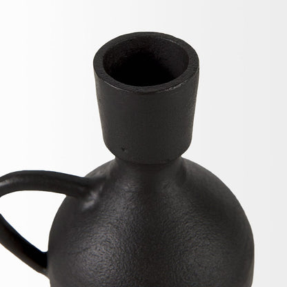 Mercana - Cyrus Black Spherical Vase W/ Flute Decorative Object - 69157_CLOSEOUT view 7