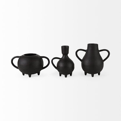 Mercana - Cyrus Black Two handled Vase Decorative Object - 69159 view 5
