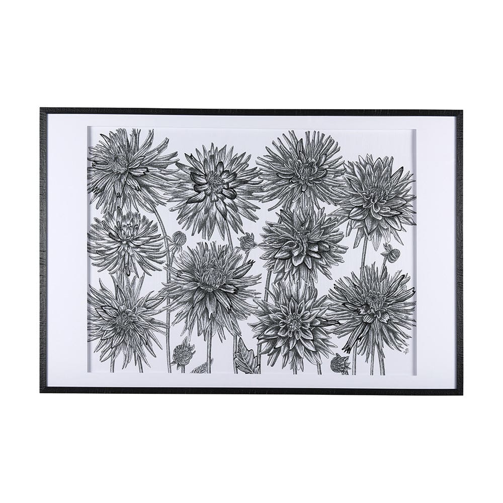 Mercana - Dahlia Study - Detail by Mercana Studio Hand Embellished Textured Framed Art Photo Matted under Glas - 14939 view 1