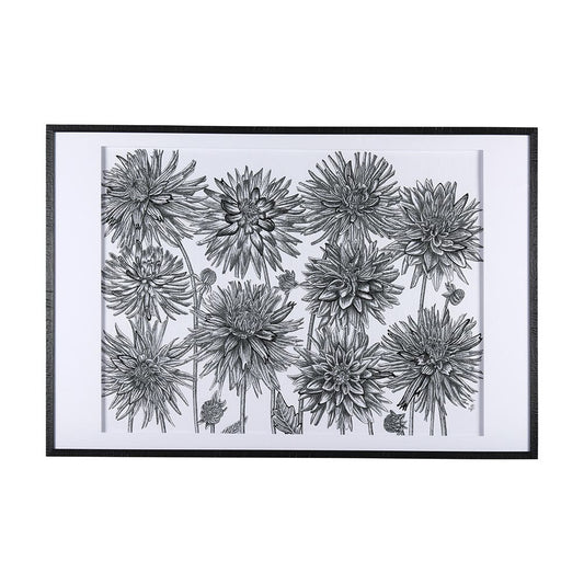 Mercana - Dahlia Study - Detail by Mercana Studio Hand Embellished Textured Framed Art Photo Matted under Glas - 14939 view 1