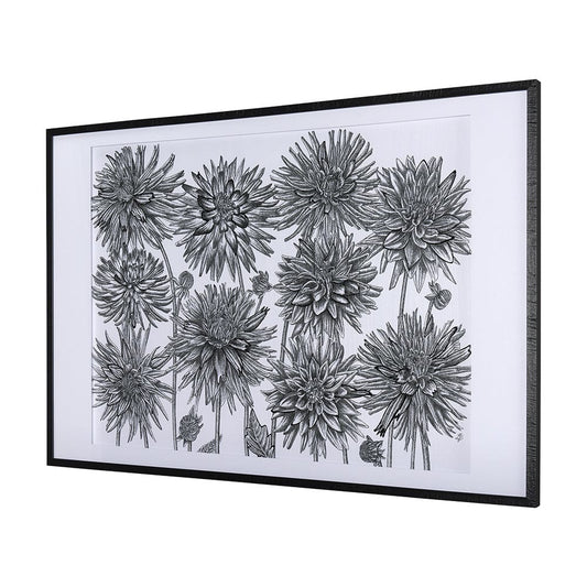 Mercana - Dahlia Study - Detail by Mercana Studio Hand Embellished Textured Framed Art Photo Matted under Glas - 14939 view 2