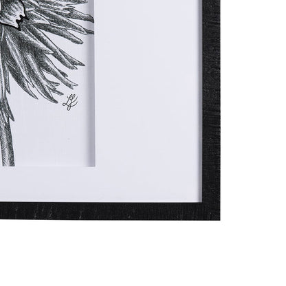 Mercana - Dahlia Study - Detail by Mercana Studio Hand Embellished Textured Framed Art Photo Matted under Glas - 14939 view 3
