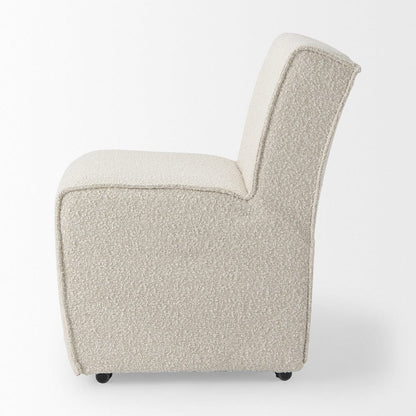 Mercana - Damon 20.5L x 27.2W x 31.3H Fully Upholstered Cream-Toned Fabric Dining Chair on Casters (Set of 2) - 69615 view 3