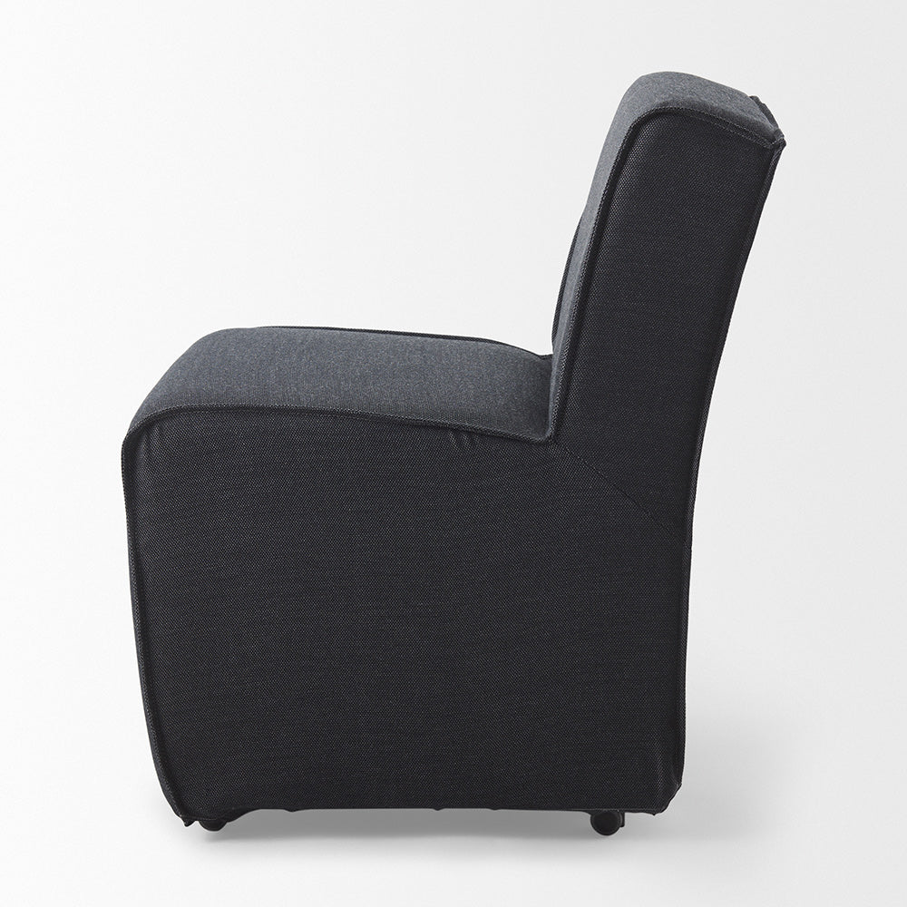 Mercana - Damon Fully Upholstered Grey Fabric Dining Chair on Casters (Set of 2) - 68325_CLOSEOUT view 4