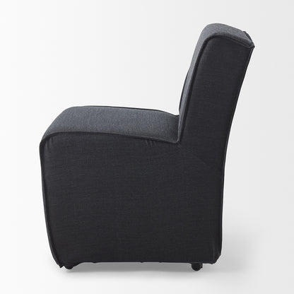 Mercana - Damon Fully Upholstered Grey Fabric Dining Chair on Casters (Set of 2) - 68325_CLOSEOUT view 4
