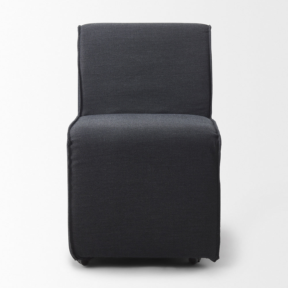 Mercana - Damon Fully Upholstered Grey Fabric Dining Chair on Casters (Set of 2) - 68325_CLOSEOUT view 5
