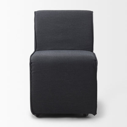 Mercana - Damon Fully Upholstered Grey Fabric Dining Chair on Casters (Set of 2) - 68325_CLOSEOUT view 5