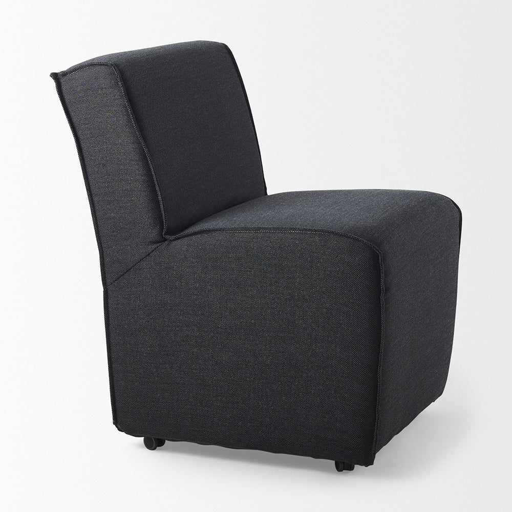 Mercana - Damon Fully Upholstered Grey Fabric Dining Chair on Casters (Set of 2) - 68325_CLOSEOUT view 6