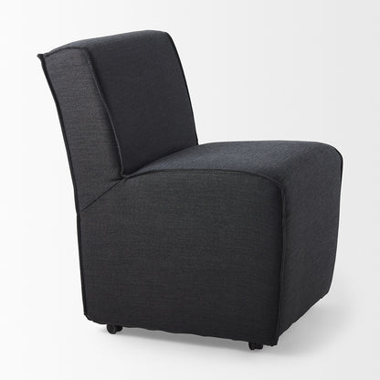Mercana - Damon Fully Upholstered Grey Fabric Dining Chair on Casters (Set of 2) - 68325_CLOSEOUT view 6