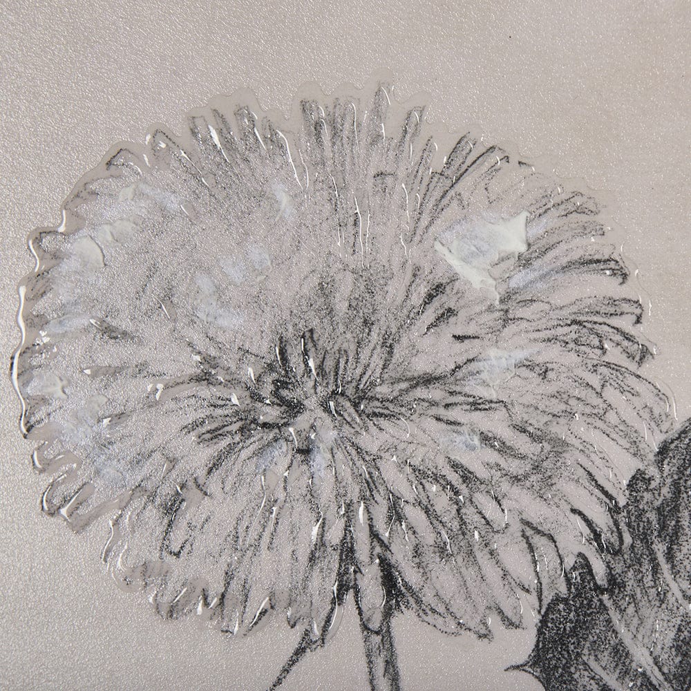 Mercana - Dandelion Drawing II by Mercana Studio Hand Embellished Textured Framed Art Print Matted under Glass - 14702 view 7