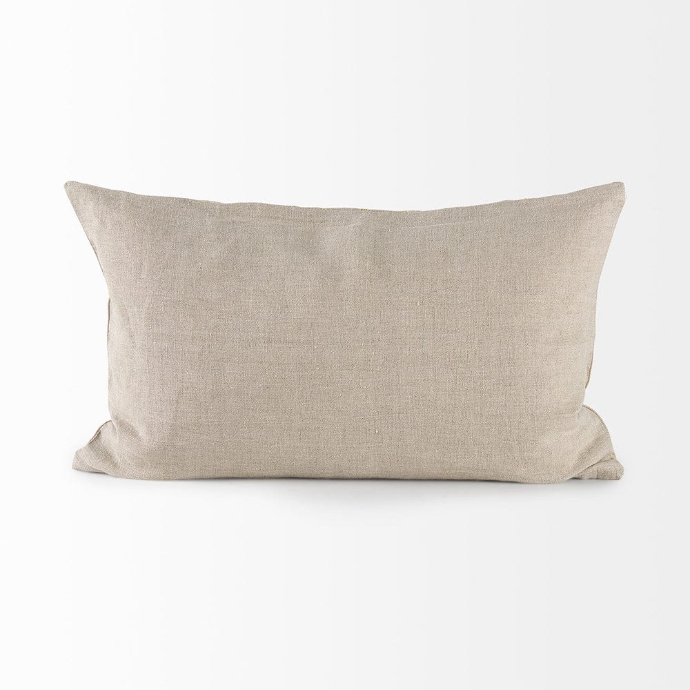 Mercana - Danika 13.0L x 21.0W x 0.2H Beige and Gold Fabric Decorative Pillow Cover - 69424 view 4
