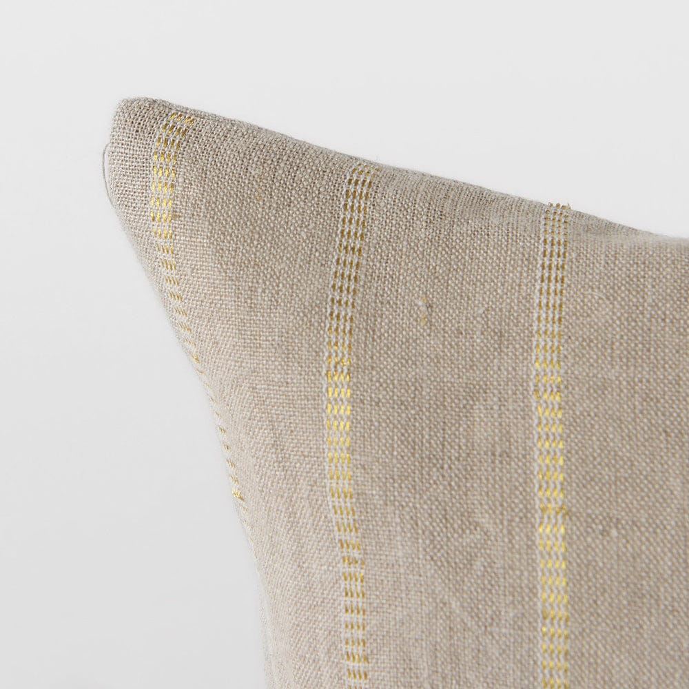 Mercana - Danika 13.0L x 21.0W x 0.2H Beige and Gold Fabric Decorative Pillow Cover - 69424 view 6