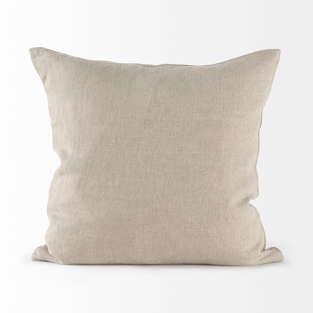 Mercana - Danika 18 x 18 Beige and Gold Fabric Decorative Pillow Cover - 69425 view 4