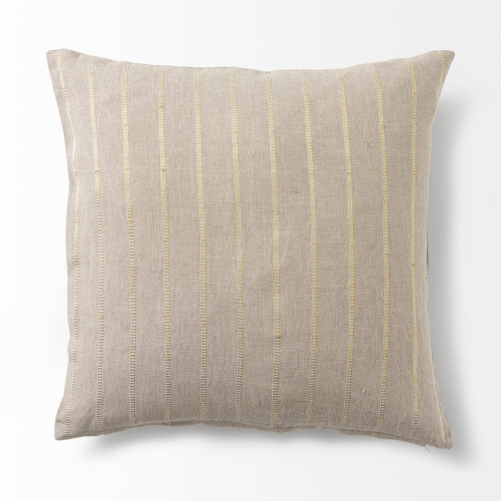 Mercana - Danika 18 x 18 Beige and Gold Fabric Decorative Pillow Cover - 69425 view 5