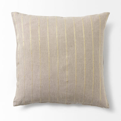Mercana - Danika 18 x 18 Beige and Gold Fabric Decorative Pillow Cover - 69425 view 5