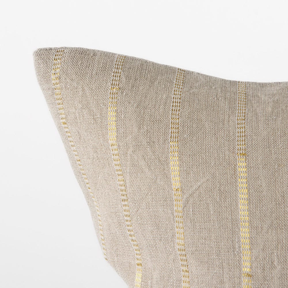 Mercana - Danika 18 x 18 Beige and Gold Fabric Decorative Pillow Cover - 69425 view 6
