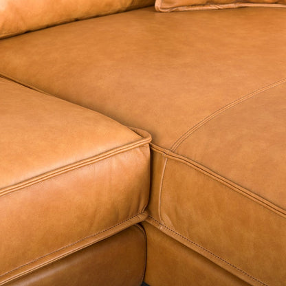 Mercana - D'Arcy 111"L x 70"D x 33"H Tan Leather Right Chaise Sectional - 69646-AB view 8