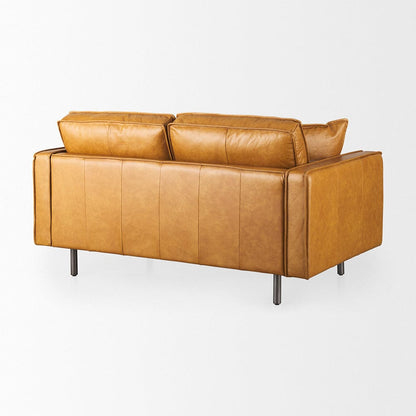 Mercana - D'Arcy 65.0L x 37.0W x 34.0H Tan Leather Love Seat - 69643 view 5
