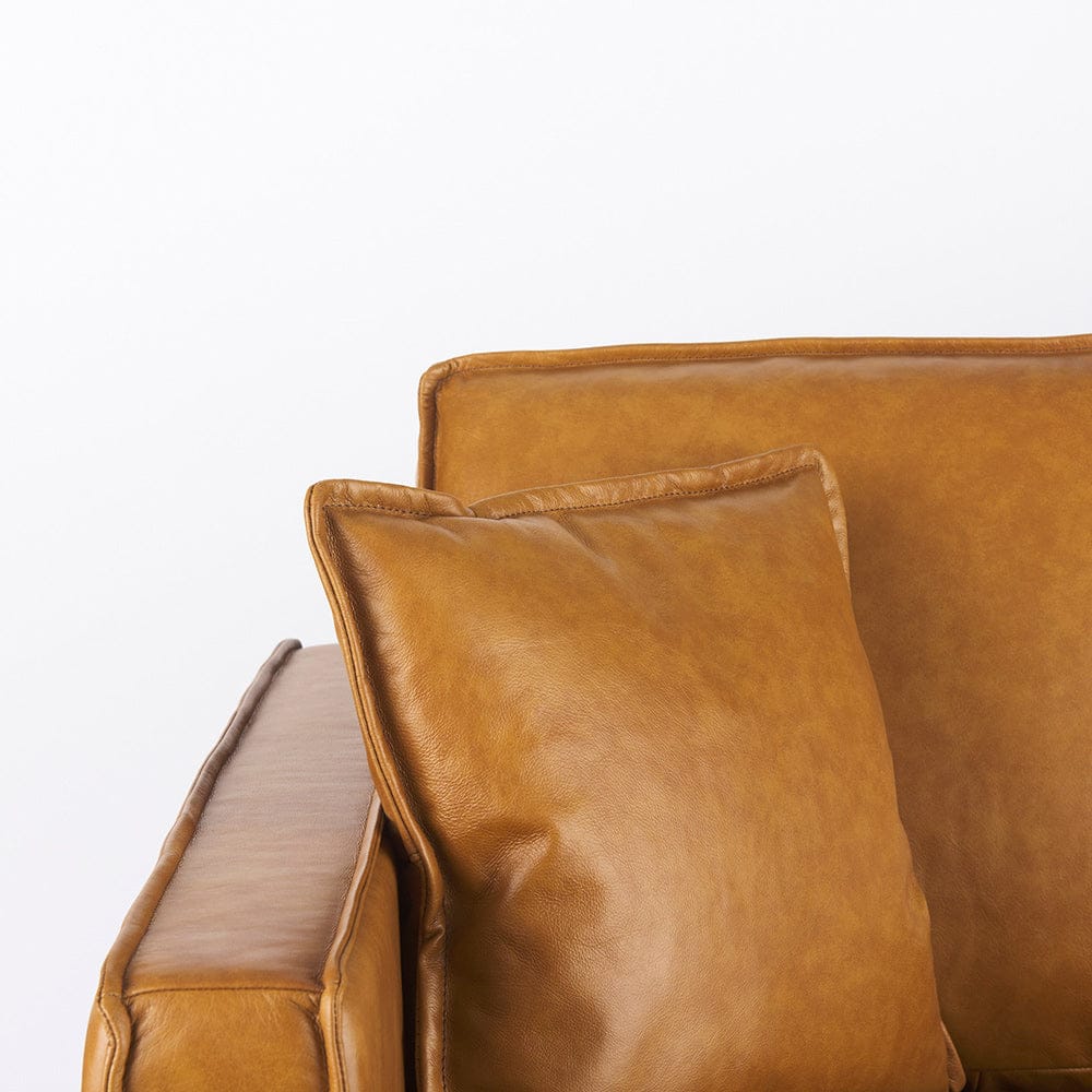 Mercana - D'Arcy 65.0L x 37.0W x 34.0H Tan Leather Love Seat - 69643 view 7