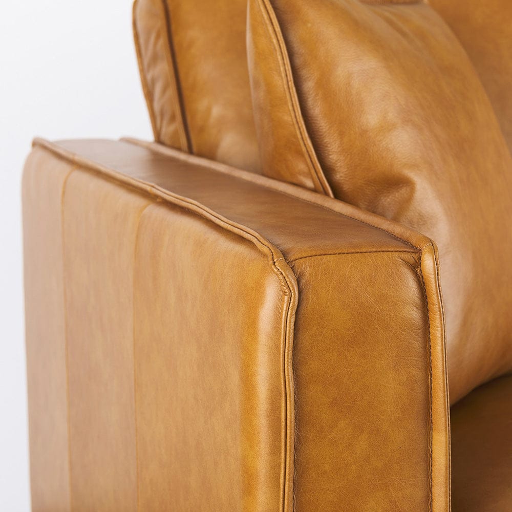 Mercana - D'Arcy 65.0L x 37.0W x 34.0H Tan Leather Love Seat - 69643 view 8
