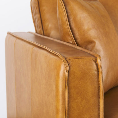 Mercana - D'Arcy 65.0L x 37.0W x 34.0H Tan Leather Love Seat - 69643 view 8