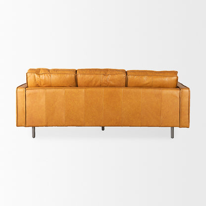 Mercana - D'Arcy 88.0L x 37.0W x 34.0H Tan Leather Sofa - 69642 view 3